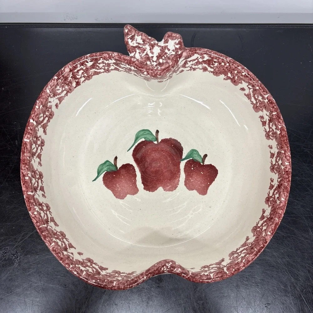 Vintage 1994 NEHER Clay In Motion Pottery Apple Torte Baking Dish With Recipe